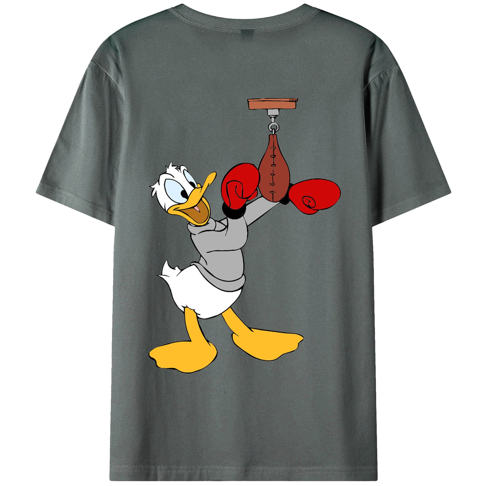ミッキーマウス Mickey Mouse 綿100％ メンズ半袖Tシャツ（バックプリント） 通気性